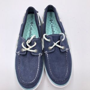 Columbia Vulc‎ N Vent Blue Canvas Boat Shoe 6